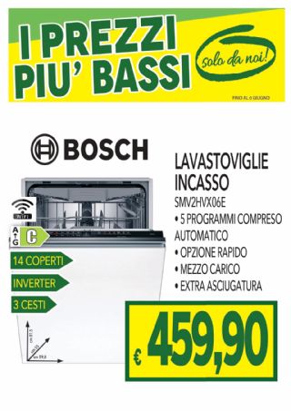 LAVASTOVIGLIE INCASSO BOSCH SMV2HVX06E